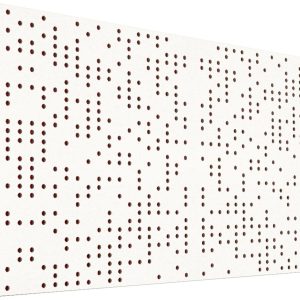 Mega Acoustic FiberPRO120 Binary Diffuser Negative White/Dark Red Fa akusztikai panel