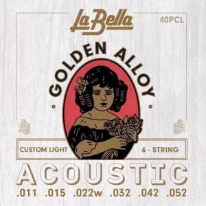 La Bella 40PCL Golden Alloy Akusztikus gitárhúrok