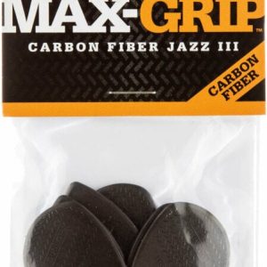 Dunlop 471P3C Nylon Max Grip Jazz III Player Pack Carbon Pengető