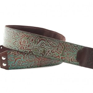 RightOnStraps Leathercraft Blackguard Gitárszíj Teal