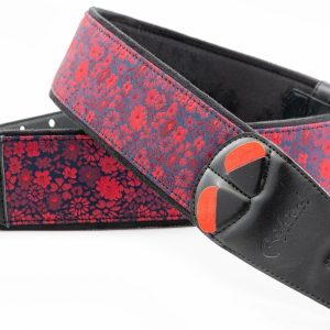 RightOnStraps Daisy Textil gitár heveder Red