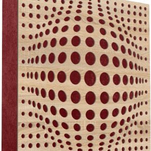 Mega Acoustic FiberPRO60 AcouSphere Sonoma Oak/Dark Red Fa akusztikai panel