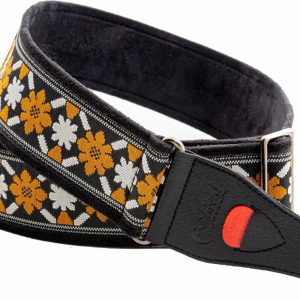 RightOnStraps Legend Casino Textil gitár heveder Beige/Blanco/Negro,/Jacquard