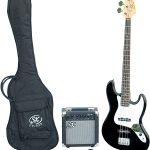 SX SB1 Bass Guitar Kit Black Elektromos basszusgitár