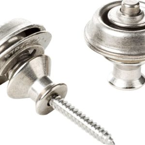 Dunlop Straplok Dual Design Hevederzár Vintage Nickel